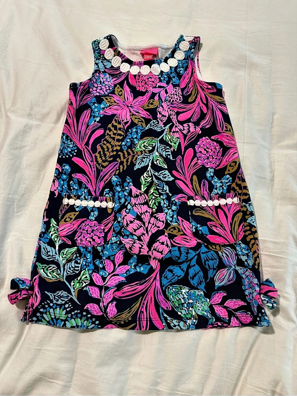 Lilly Pulitzer Girls Floral Dress Size 6/7 Like New